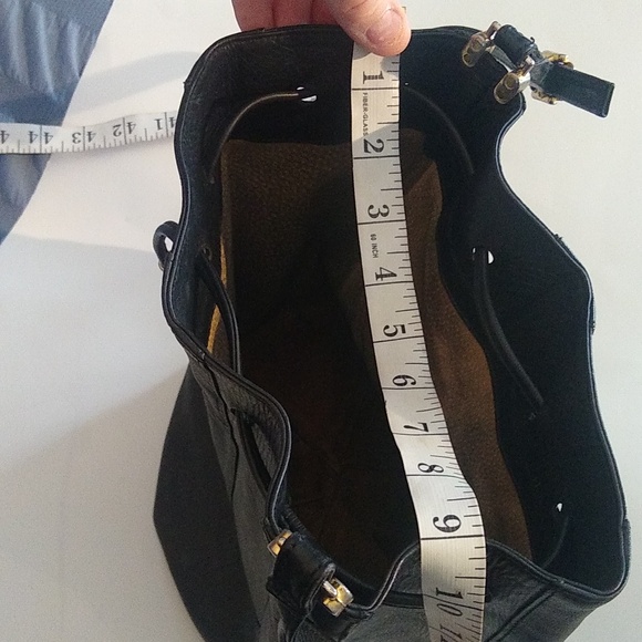 Vintage HCL black leather bucket bag 1052736 - Picture 10 of 13